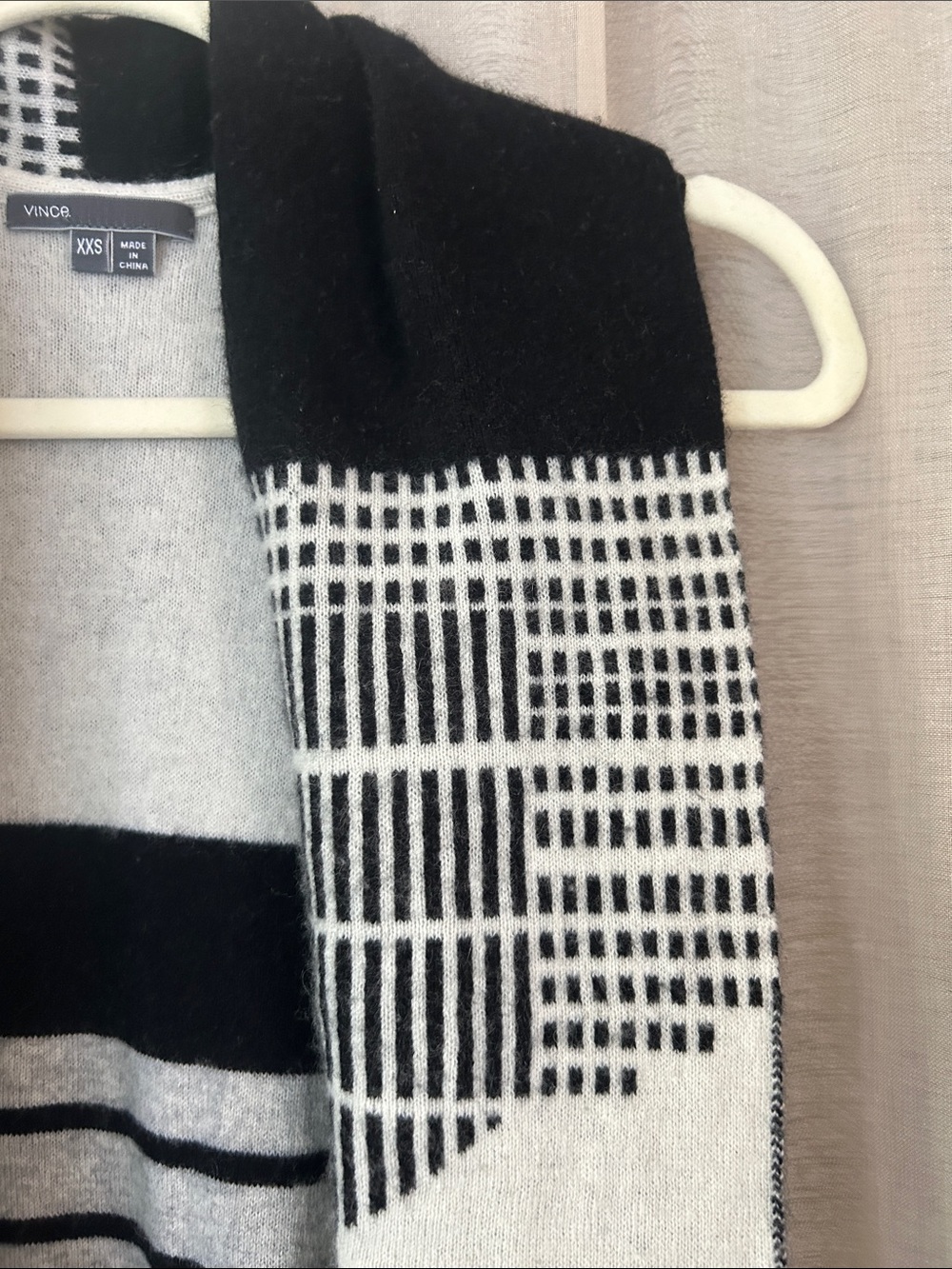 Wool/cashmere open vest, xxs